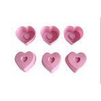 Pinkrose Pembe 12 Li Mini Silikon Kalp Kek Kalıbı,Muffin Kalıbı ,Airfryer Kabı 12 Adet