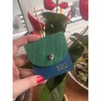 Pinkylola Design 520 Paranın Sayısı, Sayı Sekans Seri,mavi ve Yeşil Hakiki Deri Mini Bozuk Para Cüzdanı - Mavi - Yeşil