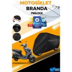 Pinlock Kuba Space Siyah Su Geçirmez Siyah Motosiklet Brandası Miflonlu Kalın Premium Kumaş Clipsli