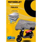 Pinlock Mondial Wing Su Geçirmez Dayanıklı Motosiklet Brandası Miflonlu Kalın Premium Kumaş Clipsli - Gri