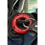 pinlock MOTOSİKLET KIRMIZI START-STOP KONTAK KORUYUCU AKSESUAR DEKORATİF DÖNEN KAPAK