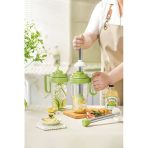 Pinmoo Boommix Meyve Ezmeli Shake & İçecek Hazırlama Kupası – Buz Kırıcı Manuel Blender – 1000 Ml