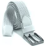 Pino44 Örgü Lastik Kemer 3,5cm - Şort Kemeri - Kot Kemeri - Kanvas Pantolon Kemeri - Beyaz - 130 cm