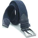 Pino44 Örgü Lastik Kemer 3,5cm - Şort Kemeri - Kot Kemeri - Kanvas Pantolon Kemeri - Lacivert - 120 cm