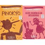Pinokyo – Kısaltılmış Metin & Alice Harikalar Diyarında (Kısaltılmış Metin): İş Çocuk Klasikleri - 100 Temel Eser (2 Kitap Set)