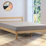 Pinoxi Masif Ahşap Karyola Çift Kişilik 100X200 Cm Doğal Ahşap Natural
