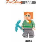 Pinshang Benim Dünyam Minecraft Minifigures Steve Alex Zombi Demir Golem Enderman Modeli Yapı Taşları (Yurt Dışından) - Parçalı Setler