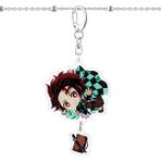 Pintimasu Adet Yeni Anime Iblis Avcısı Anahtarlıklar Tanjirou Kamado Nezuko Tomioka Giyuu Kimetsu Hiçbir Yaiba Akrilik Kolye Anahtarlıklar Şekil Oyuncak (Yurt Dışından) - Multicolor