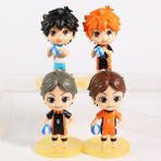 Pintimasu Haikyuu!! Tobio Kageyama Shoyo Hinata Yu Nishinoya Kei Koushi Oikawa Tooru Kenma Kozume Sevimli Pvc Figürleri Heykelcik Oyuncak Seti (Yurt Dışından) - Multicolor