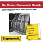 PINUKS Bel Arkası Sırtlık File Masajlı Ortapedik Siyah Adet