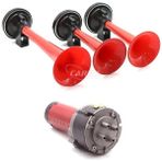 PINUKS Korna Üç Borulu Motorlu Kırmızı 12V Adet