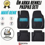 PINUKS Opel Astra H 2005 Model Uyumlu Siyah- Mavi Renk Premium Oto Paspas Seti - Renkli