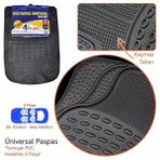 PINUKS Paspas Badem Tip Yumuşak Pvc Şaftlı Siyah Tk 8 Pcs Takım