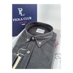 Piola Club Erkek Gömlek Cepsiz Regular Fit Kadife (Antrasit)