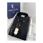 Piola Club Erkek Gömlek Cepsiz Regular Fit Kadife (siyah)