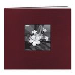 Pioneer 20x20 cm Silk Postbound Fotoğraf Albümü, Cranberry Kırmızı, Pencereli Kapak