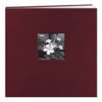 Pioneer Buchschraubenalbum ipek kumaş çerçeve Front Memory kitap, Cranberry Red, 30,5 x 30,5 cm