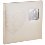 Pioneer Photo Albums Fotoğraf Albümleri MB-10EW Postbound Kabartmalı Suni Deri Çerçeve Kapak Düğün Hafıza Defteri, x 30,48 cm, Kalp