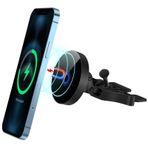 Piosoo 15W Manyetik Kablosuz Araç Şarj Cihazı CD Yuvası iPhone 13/13 Pro/13 Pro Max/13 mini/12/12 Pro/12 Pro Max için, Güçlü Vakumlu Otomatik Hizalama Mag-Safe Araç Montajı, Mag-Safe Kılıflarla Uyumlu