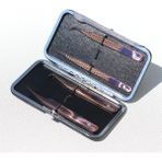 Piover 4'lü Set Çantalı Ipek Kirpik Cımbızı (Bronz Rengi)