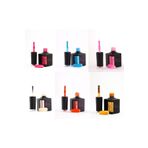 Piovere 6 Lı Set Kalıcı Oje (Pembe, Mavi, Neon Pembe, Açik Kahverengi, Rakı Beyaz, Simli Altın) 15ML