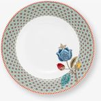 Pip Studio Fantasy Blooming Tales Mavi Porselen Çukur Tabak 21,5 cm - Belirtilmemiş