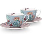 PIP STUDIO Flower Festival Mavi 2'li 280 ml Çay Fincanı Seti