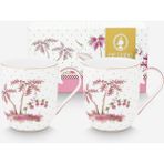 Pip Studio Jolie Beyaz Porselen Kupa Seti 145 ml - Açık Pembe