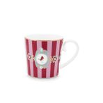 Pip Studio Kupa LOVEBİRDSKIRMIZIPEMBEÇİZGİLİMUG