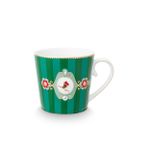 Pip Studio Kupa LOVEBİRDSYEŞİLÇİZGİLİMADALYONMUG