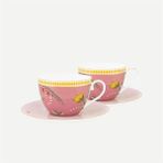 PIP STUDIO La Majorelle 280 ml Pembe Porselen Çay Fincan Seti