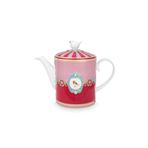 PIP STUDIO Love Birds Collection 1.3 lt Kırmızı Pembe Porselen Demlik