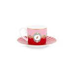 PIP STUDIO Love Birds Collection Kırmızı Pembe Porselen 200 ml Çay Fincanı