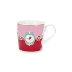 PIP STUDIO Love Birds Kırmızı Pembe 150 ml Porselen Kupa