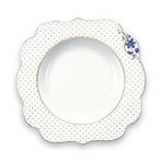 PIP STUDIO Royal 23.5 cm Beyaz Altın Puantiyeli Çorba Tabağı