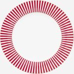 Pip Studio Royal Stripes Pembe Porselen Yemek Tabağı 26,5 cm