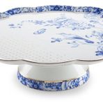 PIP STUDIO Royal White Collection 24 cm Mavi Beyaz Porselen Kek Standı