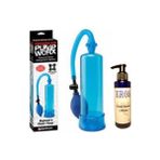 Pipedream Pump Worx Penis Pompası Mavi Penis Pompası Erkeklere ve Bayanlara Özel Eros Natural Personal Lubricant 125ML Jel P3000009323
