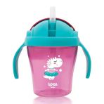 Pipetli Bardak Pembe (2 Adet)