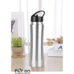 Pipetli Çift Katmanlı Hem Sıcak Hem Soğuk Muhafazalı Termos Sportif Emzikli Matara Suluk 500 ML - Metal