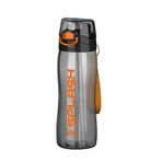 Pipetli Sporcu Okul Su Matarası - 750 ml - Suluk PP (Siyah)
