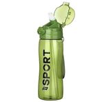 Pipetli Sporcu Okul Su Matarası - 750 ml - Suluk Rio (Yeşil)