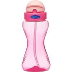 Pipetli Suluk Pembe, 500ML, Çocuklar Için Sağlıklı ve Şık Tasarım - Seçenek 1 - Ahşap - Bej
