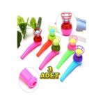 Pipetli Top Üfleme Oyunu Popit Eğitici Oyuncak 3 Adet