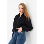 Pique ALENA BAYAN MONT Jakar Desinli Kadın Ceket - XL - Siyah