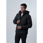 Pique BRONX26 Erkek Mont Baskı Detaylı Kapitone Astarlı Softshell Mont - 2XL - Siyah