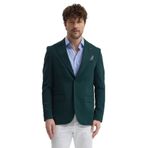 Pique Erkek Yeşil Sivri Yaka Esnek Poliviskon Kumaşlı Slim Fit Spor Blazer Ceket Yeşil 52