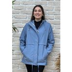 PIQUE Hscstore Kadın Kapüşonlu Fermuarlı Mevsimlik Mavi Mont- GILMORE24