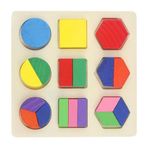 Piramigo Ahşap Bul-Tak Kavram Geometri Şekil Seti C