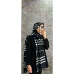 PİRAMİT EKOSE ŞAL SİYAH BEYAZ